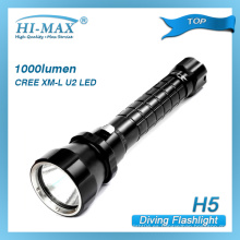 HI-MAX cree xm-l U2 llevado antorcha de buceo 1200lm buceo llevó linterna